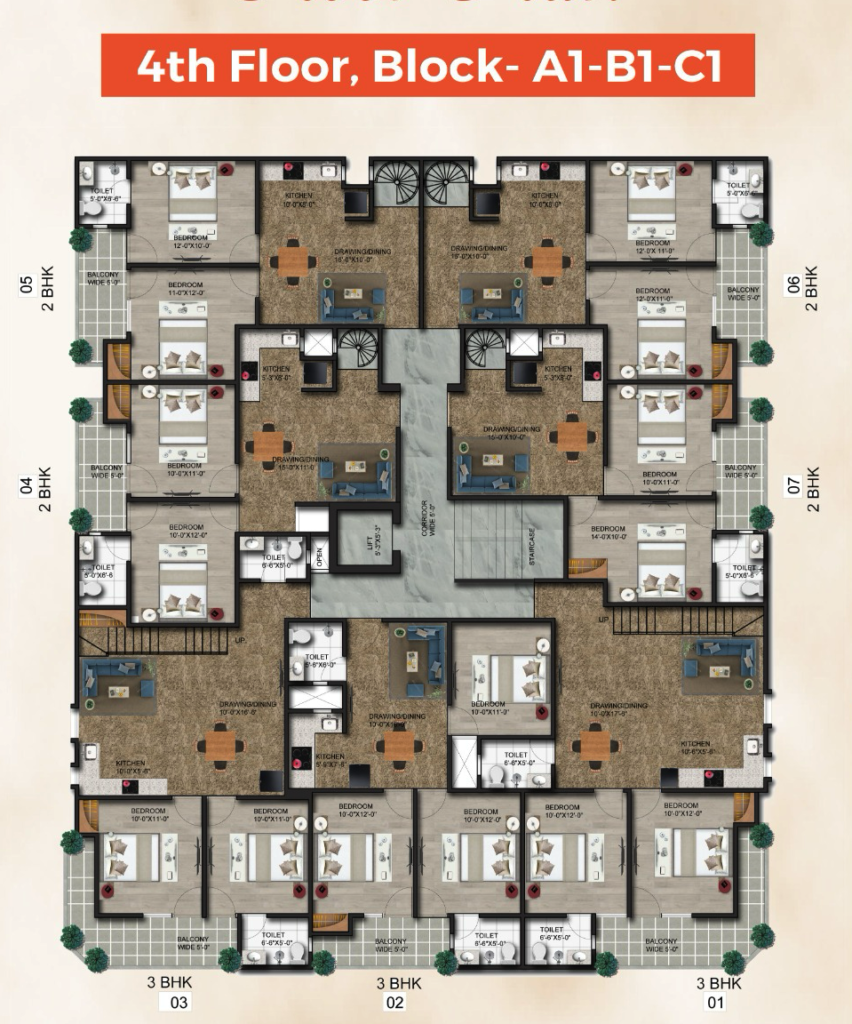 Twin Chalet Floor Plan