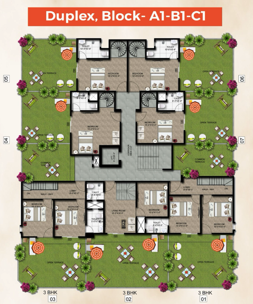 Twin Chalet Floor Plan