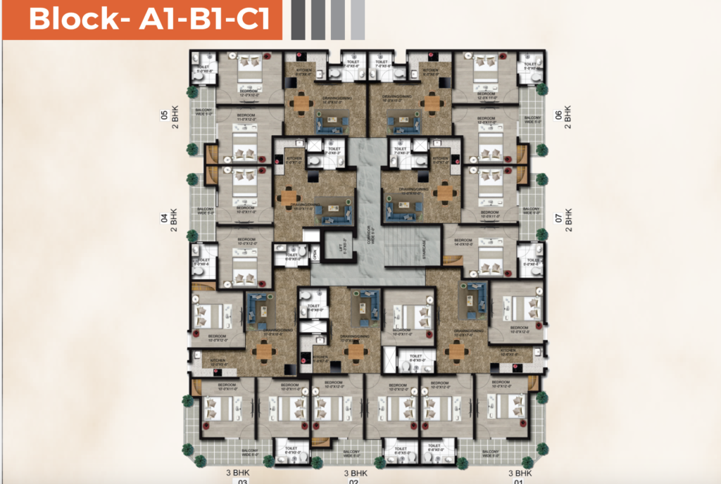 Twin Chalet Floor Plan