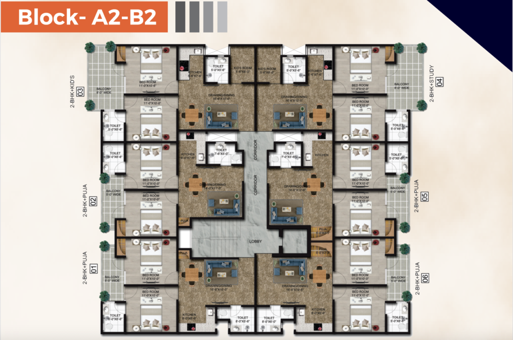 Twin Chalet Floor Plan