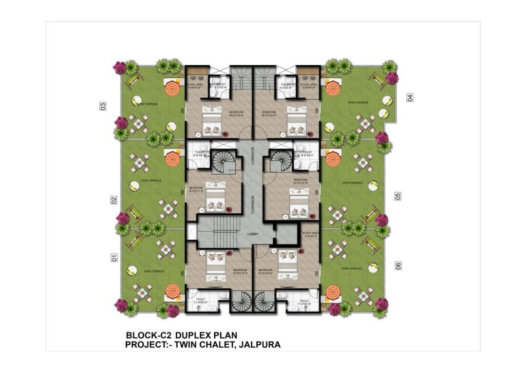 Twin Chalet Floor Plan